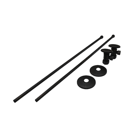 Jones Stephens Bronze 3/8" x 20" Lavatory Supply & 3/8" x 5/8" Angle Stop Kit S1036WB